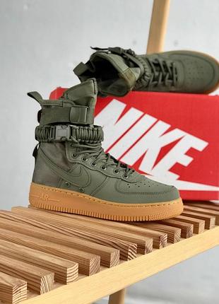 Високі кросівки найк ейр форс хакі nike special field air force 1 khaki 44