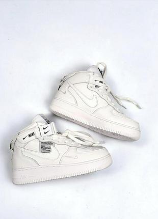 Білі кросівки унісекс nike air force high white winter fur x ейр форс 36