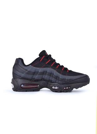 Мужские черные кроссовки nike air max 95 black red х эйр макс 42