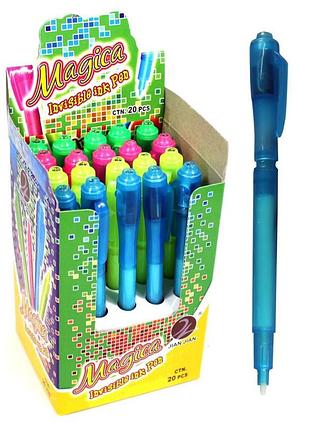Невидимая флуоресцентная ручка-шпион 'magica pen' с уф-подсветкой, для секретных сообщений"