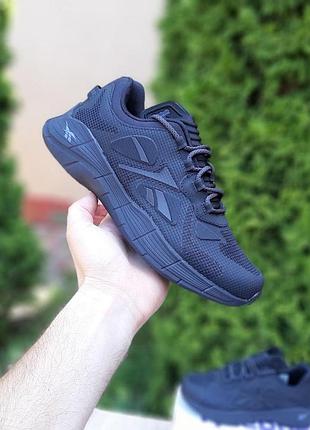 Чоловічі літні кросівки reebok zig kinetica edge чорні осінні кросівки рібок зіг кінетіка 44(28см)