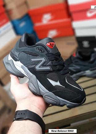 Женские замшевые черные кроссовки new balance 9060 весна лето осень | кроссовки нью беланс 9060 черные