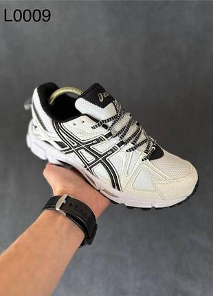 Легкі літні кросівки asics gel kahana 8 білі з чорним жіночі літні асікс кахана 8 топ якість