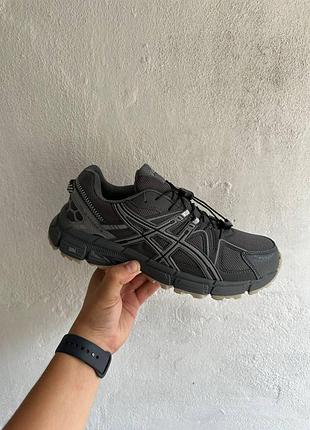 Черные мужские кроссовки asics gel kahana 8 grey black gore-tex termo winter х ассикс 45