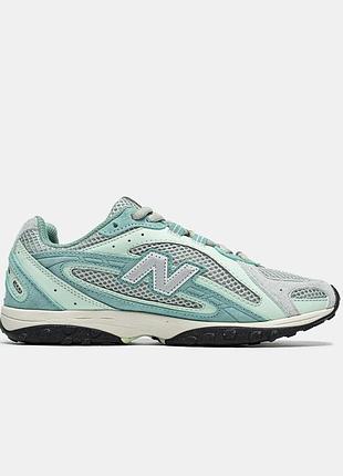 Зелені кросівки new balance 204l kith green silver х нью беланс 40