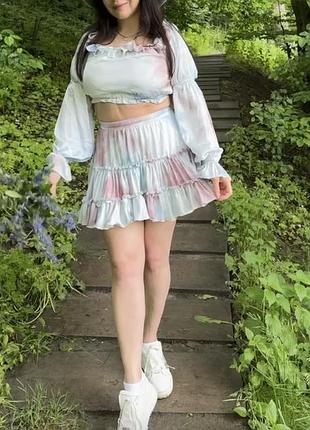 Красивий комплект топ та спідниця від miss diamond