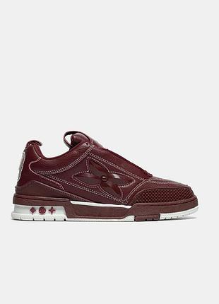 Бордовые мужские кроссовки louis vuitton skate 1854 burgundy х луи виттон 41