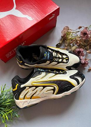 Бежевые кроссовки унисекс puma inhale asap a$ap rocky distrissed pack yellow grey х пума 45