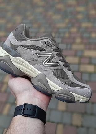 Жіночі літні замшеві кросівки new balance 9060 бежеві з коричневим кросівки нюбеланс 9060 для дівчини 41(26см)