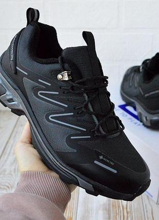 Чоловічі зимові кросівки salomon xt-rush 2 сірі з чорним чоловічі теплі термо кросівки саломон на gore-tex 46(29см)