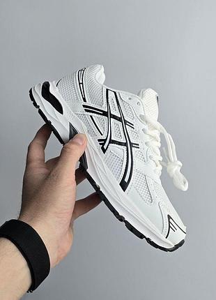 Белые кроссовки унисекс asics gel 1130 white black х ассикс 43