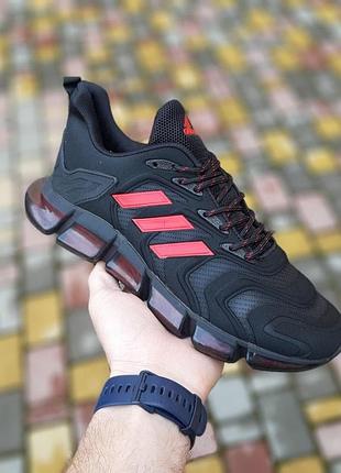 Мужские летние кроссовки adidas vento чёрные с красным модные весение кроссовки адидас венто для парня 44