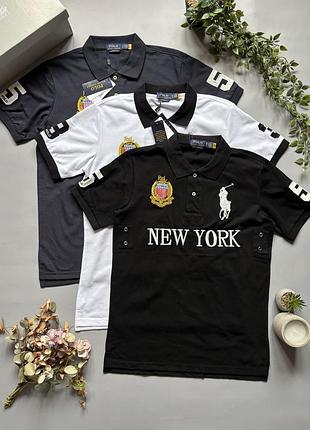 Поло polo ralph lauren чорна / біла / синя