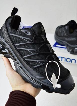 Мужские зимние термо кроссовки salomon xt-6 expance черные с серым низкие мужские теплые термороссовки саломон xt6 46(29см)