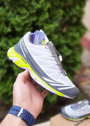 Літні жіночі кросівки salomon xt 6 сірі з салатовим жіночі саломон xt 6 топ якість 41(26см)