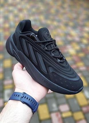 Чоловічі літні кросівки adidas ozelia чорні модні кросівки адідас озелія чудової якості 44