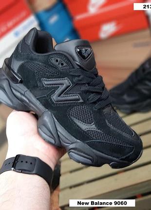 Кросівки new balance 9060 жіночі замшеві чорні кросівки на весну, літо, осінь нью беланс 9060 жіночі 38 (24 см)