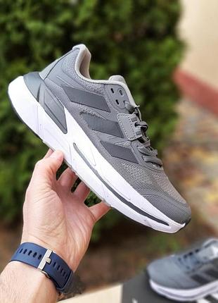 Чоловічі літні бігові кросівки adidas adistar 2.0 running сірі на білій модні кросівки адідас адістар 45(28,5см)