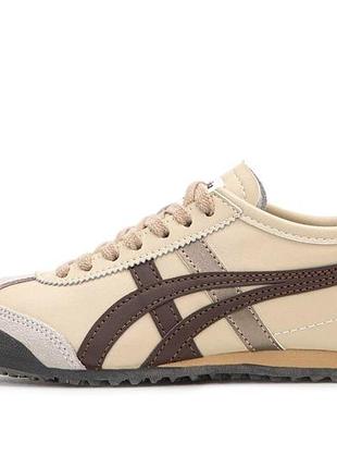Бежевые кроссовки унисекс asics onitsuka tiger mexico beige brown х асикс 45