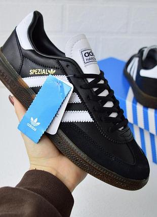 Кросівки чоловічі adidas spezial чорні з білим адідас спеціал на весну, літо, осінь 42 (26.5 см)