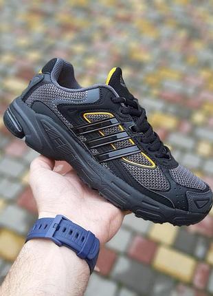 Чоловічі літні кросівки adidas response cl сірі з помаранчевим модні кросівки адідас чудової якості 42