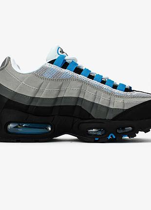 Серые мужские кроссовки nike air max 95 og blue spark х эйр макс 41