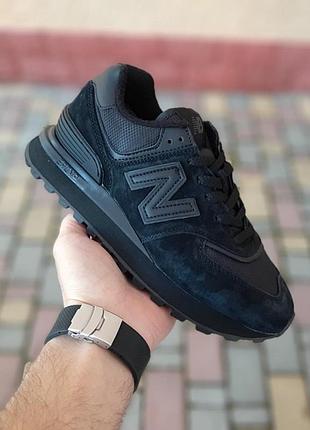 Жіночі зимові термо кросівки new balance legacy 574 чорні теплі нью беланс легасі 574 на зиму 38(24см)