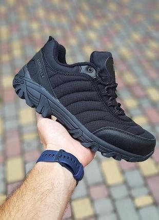 Теплі зимові кросівки merrell vibram чорні термо чоловічі зимові кросівки мерел вібрам 45