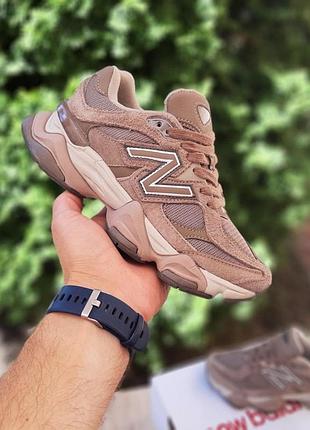 Кроссовки new balance 9060 женские замшевые коричневые кроссовки на весну, лето, осень нью беланс 9060 женские 40(24.5см)