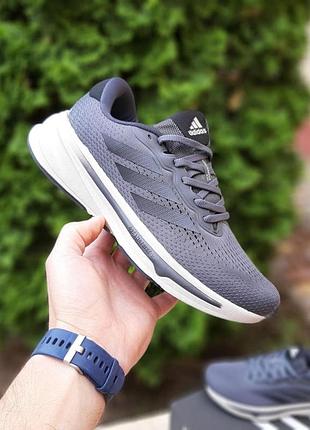 Чоловічі літні кросівки adidas supernova stride сірі модні кросівки адідас супернова 45(28.5см)