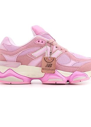 Женские розовые кроссовки new balance 9060 pink х нью беланс 40