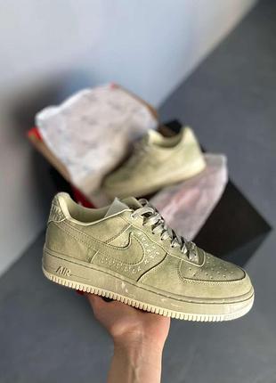 Женские кроссовки хаки nike air force 1 low kws khaki х эйр форс 38