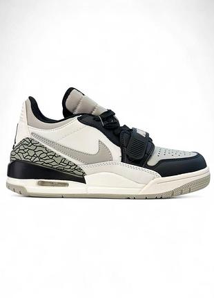 Білі кросівки унісекс nike air jordan legacy 312 low white black grey х джордан 44