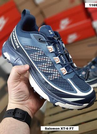 Кросівки salomon xt-6 ft чоловічі текстильні сині кросівки на весну, літо, осінь саломон xt-6 ft 42 (26.5см)