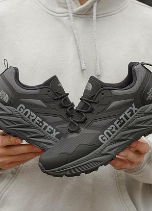 Черные мужские кроссовки the north face gtx gore-tex termo black grey х норт фейс 44