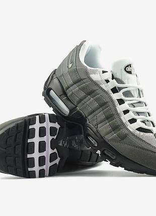 Серые кроссовки унисекс nike air max 95 grey black white х эйр макс 43