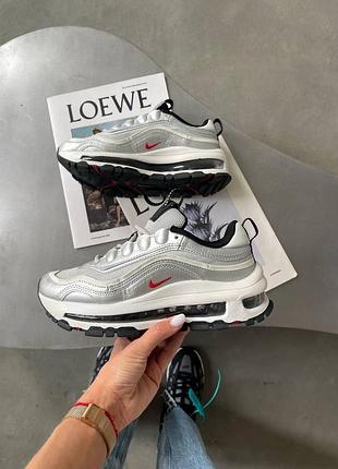 Серые кроссовки унисекс nike air max 97 futura silver white х эйр макс 36