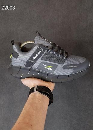 Теплі зимові кросівки reebok zig kinetica сірі з чорним чоловічі зимові кросівки рибок кінетіка термо 46(29см)