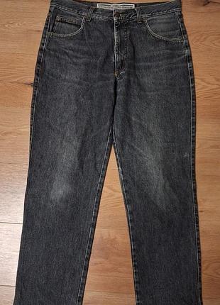 Джинсы мужские темно серые прямые regular cotton blue, размер xl