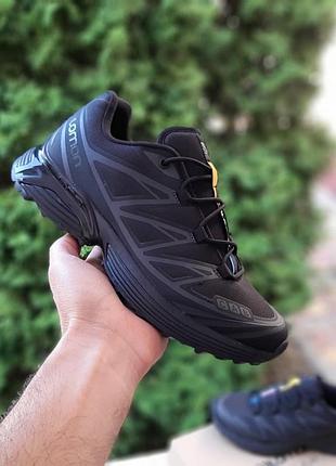 Мужские зимние термо кроссовки salomon xt-6 черные с серым низкие мужские теплые термо кроссовки саломон xt6 45(28.5см)