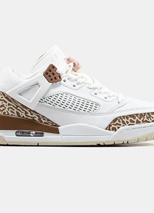 Білі чоловічі кросівки jordan 3 spizike low white brown х джордан 40