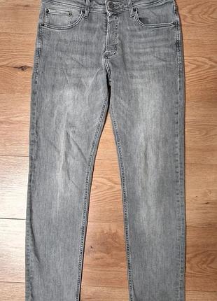 Джинси чоловічі сірі stretch slim jack&jones, розмір m.