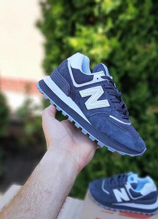 Жіночі літні замшеві кросівки new balance 574 legacy сірі з білим кросівки нюбеланс 574 легасі 38(24см)