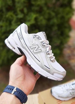 Жіночі літні кросівки new balance 740 білі з темно синім кросівки нюбеланс 740 для дівчини новинка 40(25.5см)