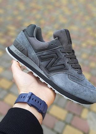 Жіночі літні замшеві кросівки new balance 574 сірі кросівки нюбеланс відмінної якості 39