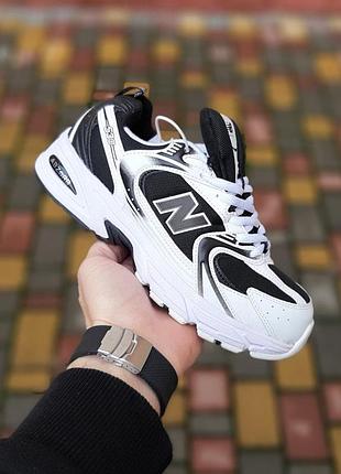 Зимові жіночі кросівки на хутрі new balance 530 чорні з білим теплі жіночі зимові кросівки 41(25.5см)