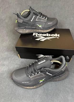 Чоловічі літні кросівки reebok zig kinetica темно сірі весняні кросівки рібок зіг кінетіка