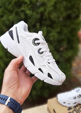 Чоловічі літні кросівки adidas astir білі з чорним сітка модні кросівки адідас астір якість топ