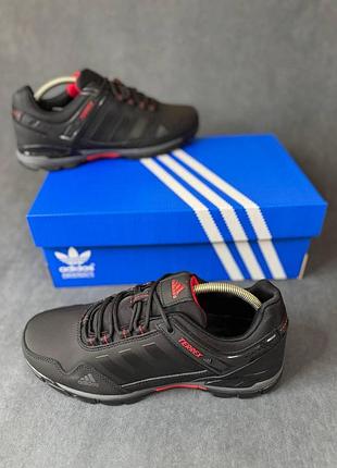 Чоловічі кросівки adidas terrex чорні з червоним модні літні кросівки адідас терекс нубук топ якість 44(28см)