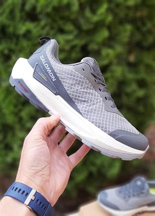 Чоловічі кросівки salomon elixir activ сірі з салатовим кросівки саломон алексир актив тренд 2025 року 44(28см)
